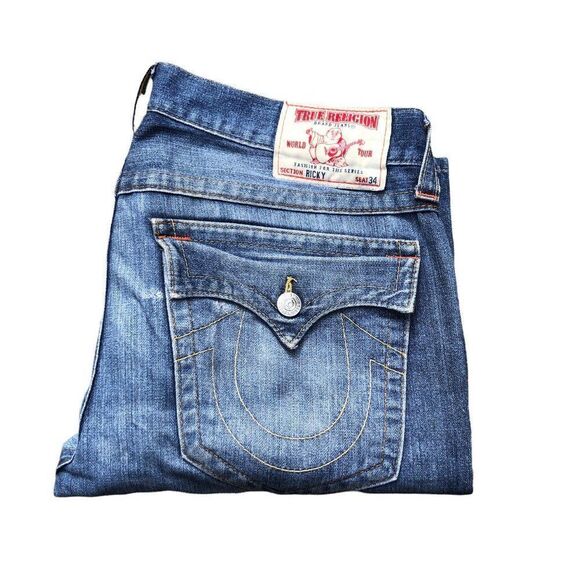 True Religion Jeans Size 36 RICKY Blue - Picture 7 of 11